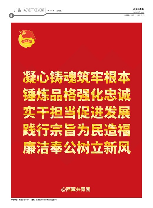 西藏青年报广告