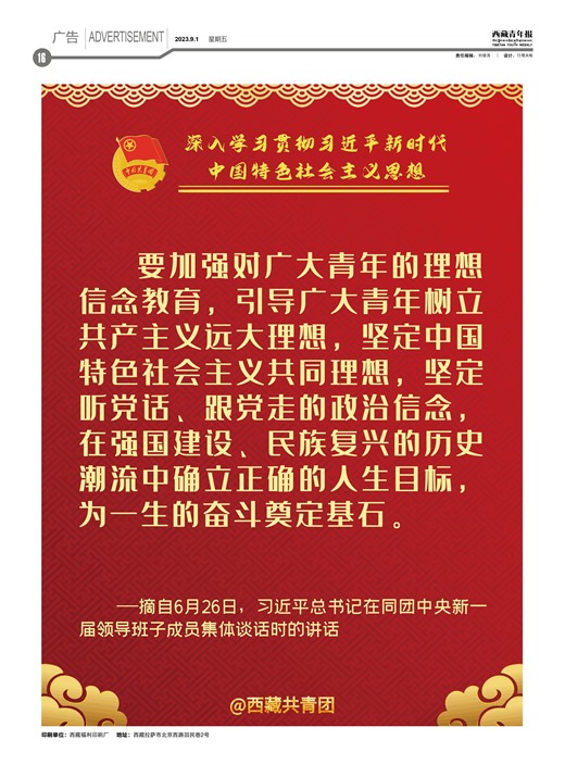 西藏青年报广告